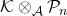 \mathcal K\otimes_{\mathcal{A}}\mathcal P_{n}