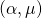 (\alpha,\mu)