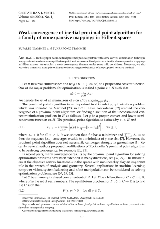 Weak convergence of inertial proximal point algorithm for a family of ...