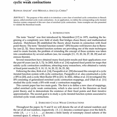 A new type of cyclic iterated function systems via enriched cyclic weak contractions
