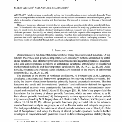 Operational almost periodic alpha unpredictability
