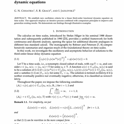 Iterative criteria for oscillation of third-order linear delay dynamic equations