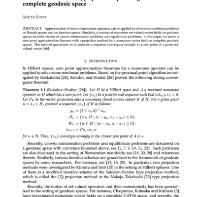 The Solodov–Svaiter type proximal point algorithm on a complete geodesic space