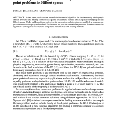 Double-step inertial algorithms for equilibrium and fixed point problems in Hilbert spaces