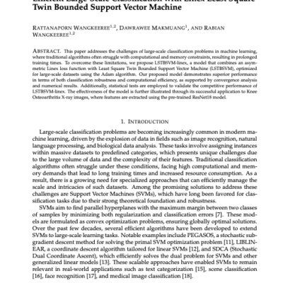 Efficient Large-Scale Classification with Linex Least Square Twin Bounded Support Vector Machine