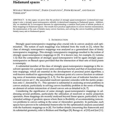 A product of strongly quasi-nonexpansive mappings in Hadamard spaces